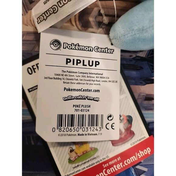 Pokemon Center Original Piplup Poke Plush - 8 ¾ Inch - Picture 3 of 4